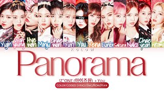 Karaoke Ver IZONE 아이즈원 quotPANORAMAquot Color Coded HanIng가사 13 Members [upl. by Fee656]