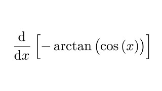 Derivative of arctancosx [upl. by Getter448]