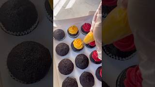 Satisfying Cupcake Piping ❤️ shorts satisfying asmr cupcakes [upl. by Neuberger]