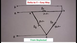 DeltaY Conversion DC Circuit Equivalent Resistance Solution Boylestad Example 827 [upl. by Hester971]