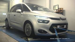 Citroen C4 Picasso 16 hdi 115cv Reprogrammation Moteur  136cv Digiservices Paris 77 Dyno [upl. by Gwenora]