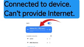 Connected to device Cant provide Internet WiFi [upl. by Kat302]