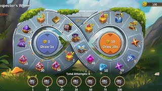 Castle Clash F2P  Prospectors Wheel 100 Event Coins Worst Luck Ever [upl. by Jacoby465]