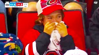 Kid Hurricanes Fan Crying After Huge Loss to Rangers  Rangers vs Canes Game 6 Playoffs Highlights [upl. by Walters]