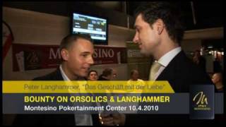 Mario Orsolics Peter Langhammer im MONTESINO Pokertainment Center Wien [upl. by Chilson]