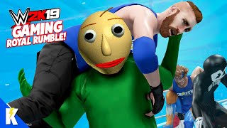 WWE 2k19 Gaming Royal Rumble Baldi Hello Neighbor and Bendy  KCity GAMING [upl. by Aiello]