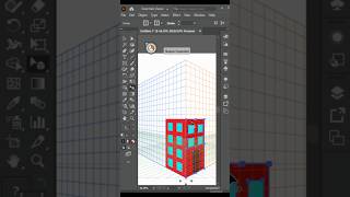 PERSPECTIVE GRID HOUSE IN ADOBE ILLUSTRATOR ytshorts shorts perspective graphicdeisgn design [upl. by Quackenbush]