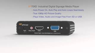 VP70XD Industrial Looping Media Player [upl. by Ennailuj861]