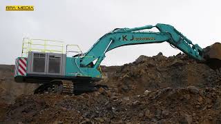 Kobelco SK850 loading rock [upl. by Celeski]