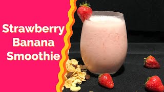 How to make Strawberry Banana Smoothie in 3 Minutes [upl. by Enibas]