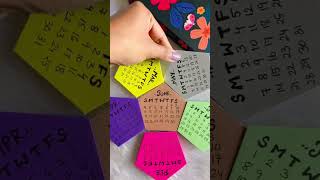 DIY Calendar 😱 crafteraditi shorts youtubepartner youtubeshorts papercraft DIY CrafterAditi [upl. by Nico765]