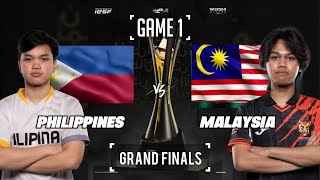 PHILIPPINES vs MALAYSIA GAME 1 GRAND FINALS MLBB  WEC24 RIYADH IESF [upl. by Ingraham]