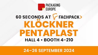 60 Seconds at FachPack with Klöckner Pentaplast [upl. by Si913]