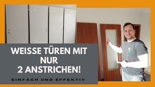 Türen lackieren mit nur 2 Anstrichenso wird´s gemacht [upl. by Tildy878]