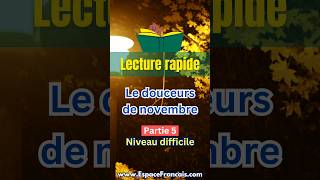 Lecture rapide  Les douceurs de novembre 5 lecture lecturerapide FLE novembre soupe village [upl. by Jilli]