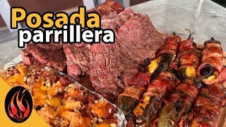 Posada Parrillera  Carne asada  complementos [upl. by Ezitram925]