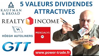 5 valeurs dividendes attractives [upl. by Annawoj]