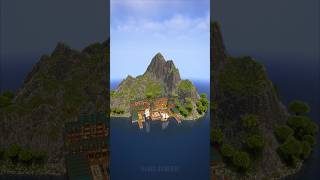 Minecraft Medieval Harbor Build Timelapse🤯 shortvideos shortsyoutube shotrs [upl. by Colet]