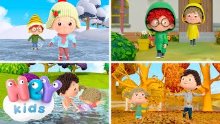 Seasons Song 🍂❄️  Discover the seasons of the year for kids  HeyKids Nursery Rhymes [upl. by Ainod]