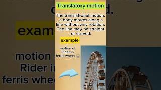 Translatory motion easy definition with example utube shorts shorts [upl. by Ycrep]