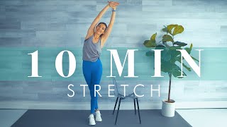 10 Minute Standing Stretch Routine  Stretching Exercises for Seniors amp Beginners [upl. by Nevetse]