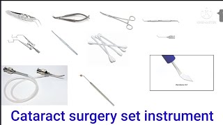 Cataract surgery set instrument  List and name of instrument for eye surgery  ophthalmic equipment [upl. by Aiuhsoj120]