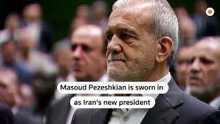 Masoud Pezeshkian sworn in as Irans new president  REUTERS [upl. by Riddle]