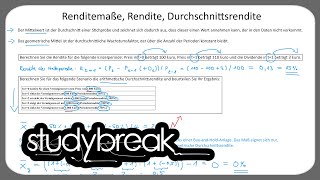 Renditemaße Rendite Durchschnittsrendite  Asset Management [upl. by Terrab]