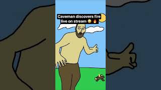 Historical footage of caveman discovering fire live on stream shorts [upl. by Nennek]