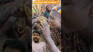 Hunters life or story africa food villagelife eating [upl. by Airakaz]