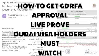 How To Get GDRFA Approval  Return Permit for Dubai Residents  GDRFA Form  GDRFA online [upl. by Adnat]