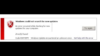 Poradnik jak naprawić bład 80072efe na windows update WINDOWS 7 [upl. by Ayian422]