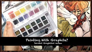 Painting with Graphite Derwent Graphitint paint Review [upl. by Neret838]