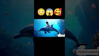 Cute baby and animals cute ai chatgpt dolfin kitten shorts kitty baby tending [upl. by Natty]