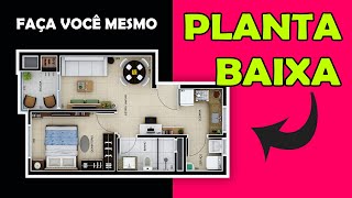 COMO FAZER uma PLANTA BAIXA online  RÁPIDO e FÁCIL  2D3D [upl. by Akital918]