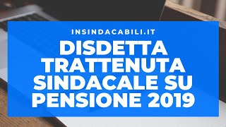 Revoca delega sindacale sulla pensione 2019 nuovo modulo online [upl. by Idur]