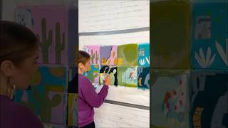 Vibrant live art session with abstract art and tacos 🌮 🎨 liveart abstractart painter [upl. by Aivilo]