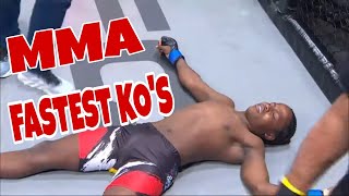 The FASTEST Finishes in MMA Knockouts ⏰  Dont BLINK 👀 [upl. by Ritz382]