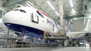 British Airways first Airbus A380 receives its colours [upl. by Yvel696]