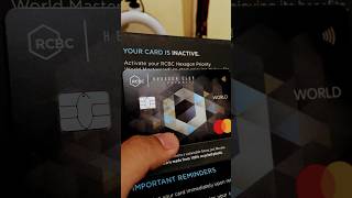 SneakPeak RCBC WORLD Priority Mastercard creditcard premium priority world [upl. by Elimac]