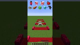 Touching Red Mob Challenge shorts meme minecraft [upl. by Selinda41]