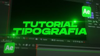 TUTORIAL DE TIPOGRAFIA NO AFTER EFFECTS 6 [upl. by Anilosi627]