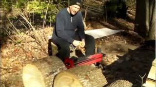 Log Splitting with 6Ton Electric Splitter [upl. by Naarah]