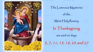 The Luminous Mysteries  In Thanksgiving  Annual 54 Day Rosary Novena [upl. by Anastatius]