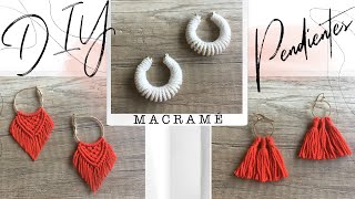 🔴 DIY PENDIENTES MACRAMÉ  Como hacer pendientes  Degrenette [upl. by Moersch]