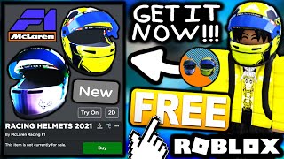 FREE ACCESSORIES HOW TO GET Open Visor Daniel amp Lando 2021 Helmets ROBLOX F1 RACING EVENT [upl. by Otrebire59]