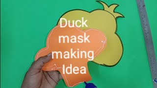 How to make duck mask  Easy duck face mask making idea  Duck mask making idea step by step [upl. by Yroffej]