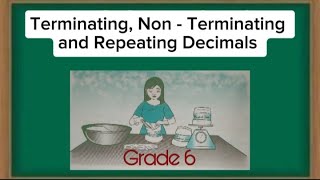 Terminating NonTerminating and Repeating Decimals Grade 6 [upl. by Essined]