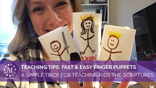 How to teach Scripture Stories with 30 second finger puppets video [upl. by Akenehs]