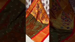 Chandrakor paithani sareeAllover butties Contras blouseTana soft silkPremium quality saree [upl. by Zaraf171]